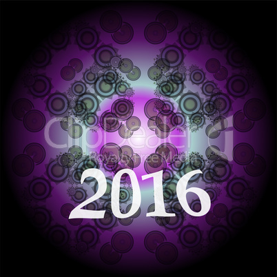 creative happy new year 2016 design. Flat design. Outline