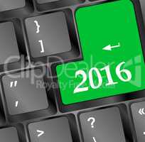 Keyboard keys with new year sign 2016