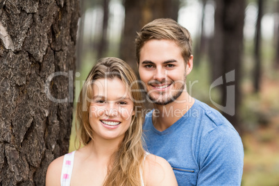 Portrait of a young happy hiker couple Portrait of a young happy hiker couple