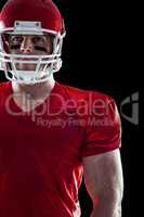 American football player looking at camera