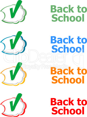 back to school. Design elements, speech bubble for the text isolated on white, education concept