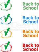 back to school. Design elements, speech bubble for the text isolated on white, education concept