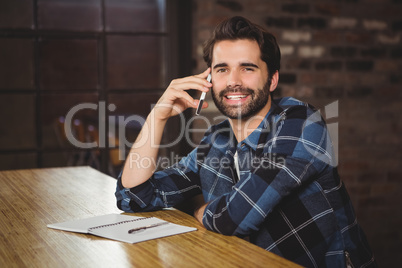 Young man on the phone