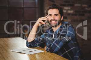 Young man on the phone