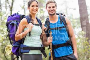 Young happy joggers looking at the camera