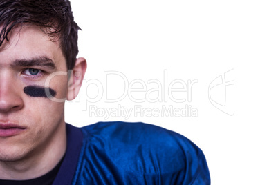 American football player looking at the camera American football player looking at the camera