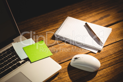 Overhead view of an desk