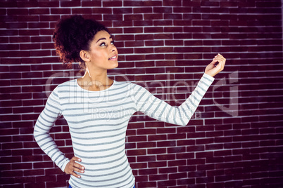 Young woman gesturing