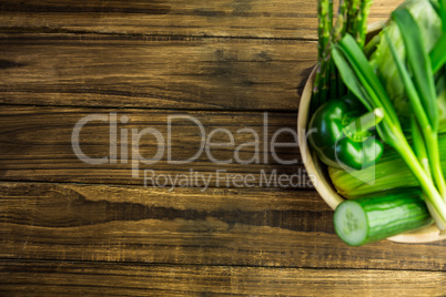 Green vegetables in bowl