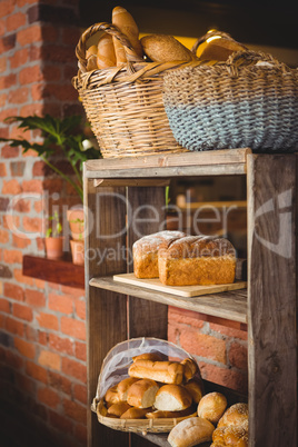 Breads on a shelf