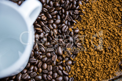 Coffee on a table with cup