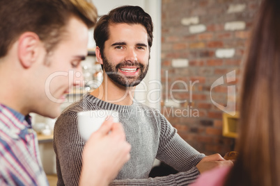 Group of friends enjoying a breakfast