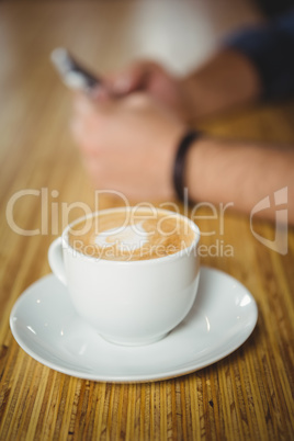 High angle close-up of coffee