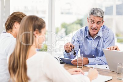 Businessman talking while meeting