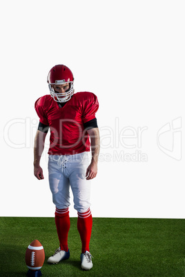 Portrait of american football player