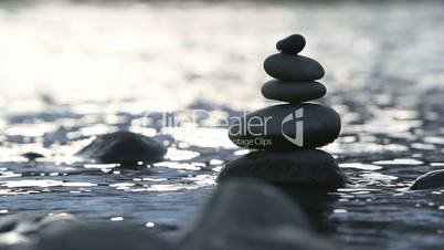 Stones in water