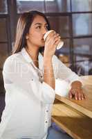 Beautiful woman drinking a coffee