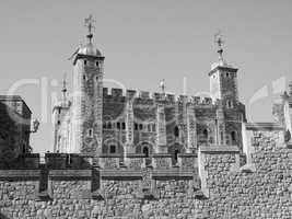 Black and white Tower of London