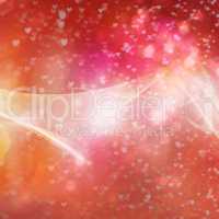 Bokeh in heart form. Abstract background
