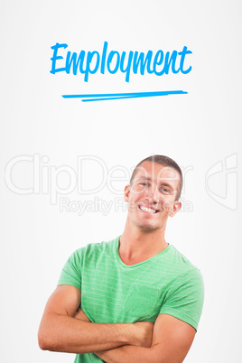 Employment against white background with vignette