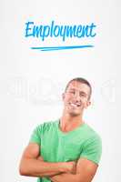 Employment against white background with vignette