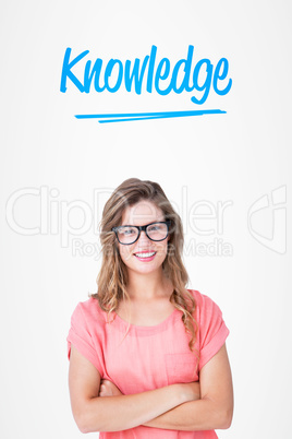 Knowledge against white background with vignette