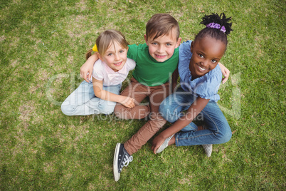 Smiling students looking at the camera