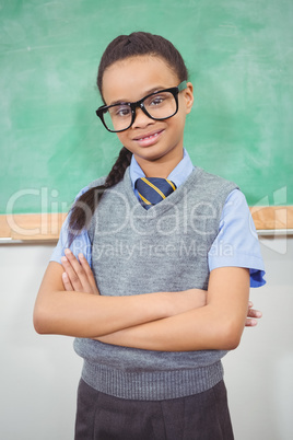 Happy student wih folded arms