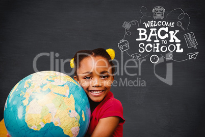Composite image of pupil hugging globe Composite image of pupil hugging globe