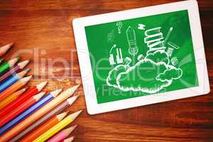 Composite image of education doodle