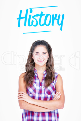 History against white background with vignette