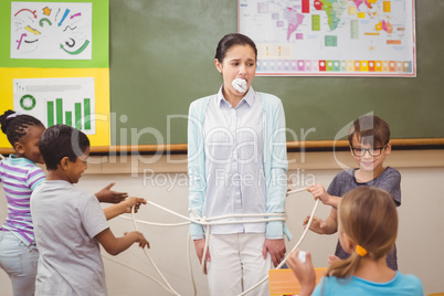 Pupils running wild in classroom