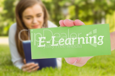 E-learning against university student lying and using tablet pc