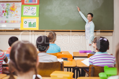 Teacher teaching a lesson in class