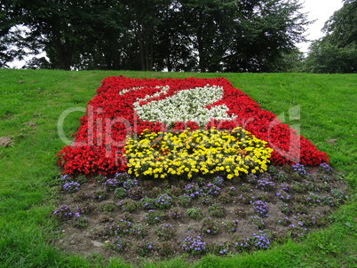 Wappen von Tönning aus Blumen