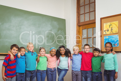 Students standing together in a line