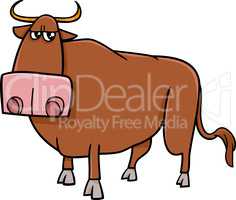 bull farm animal cartoon