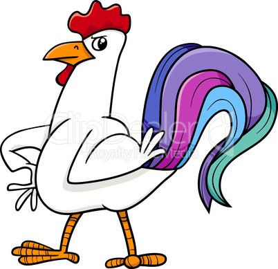 rooster bird farm animal cartoon