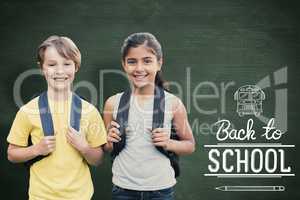 Composite image of school kids