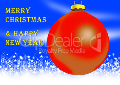 Greeting card for Christmas and New Year