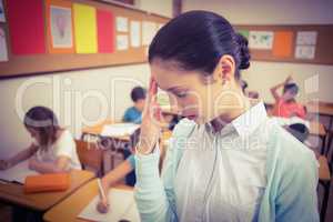 Teacher getting a headache in class