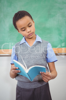 Smart student reading a book