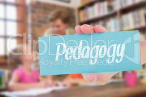 Pedagogy against teacher helping pupils in library