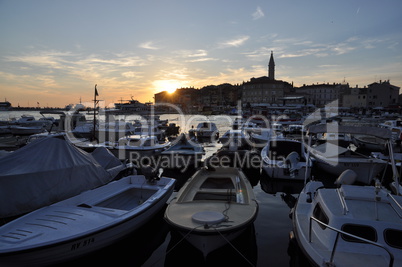 Abend in Rovinj, Istrien, Kroatien