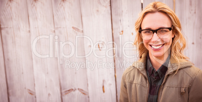 Portrait of blonde in glasses posing