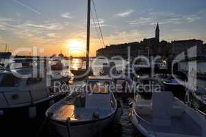 Abend in Rovinj, Istrien, Kroatien