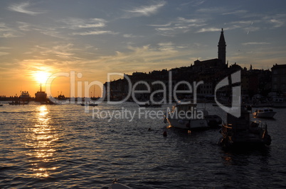 Abend in Rovinj, Istrien, Kroatien