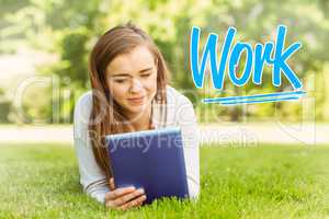 Work against university student lying and using tablet pc
