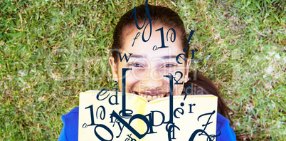 Composite image of letter and number jumble
