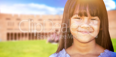 Composite image of cute little girl
